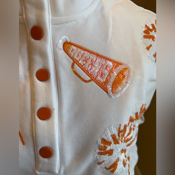 New! Rare! QUEEN OF SPARKLES Orange and White Cheers Queen Set - Picture 6 of 13